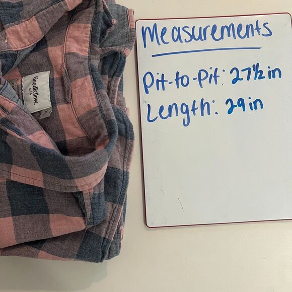 Goodiellow & Co Mens Plaid Button Up Shirt Pink and Blue Size XXL - Picture 7 of 9